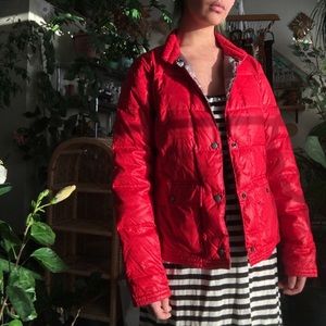 RED PUFFER JACKET